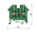 BORNERA BP  VERDE 10mm² ZOLODA