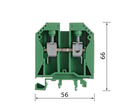 BORNERA BP  VERDE 16mm² ZOLODA