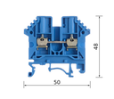 BORNERA BP CELESTE  2.5mm² ZOLODA