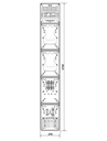 GABINETE P/ 1 MED. TRIF. + 1 MONF. ARMADO PVC