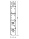 GABINETE P/ 2 MED. TRIF. ARMADO PVC