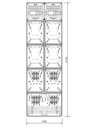 GABINETE P/ 4 MED. TRIF. ARMADO PVC