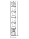 GABINETE P/ 4 MED.MONOF. ARMADO PVC