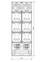 GABINETE P/ 6 MED.MONOF. ARMADO PVC
