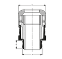 PRENSACABLE NYLON 1 1/2"