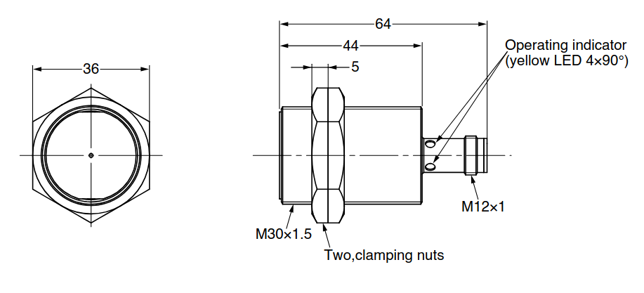 SENSOR INDUCTIVO M30 15mm 10-30VCC CONECTOR