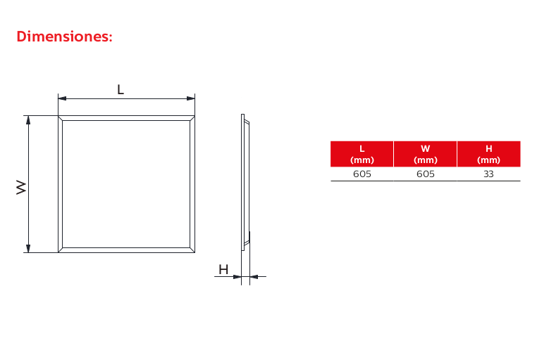 PANEL LED 60X60 40W 4000K PILA