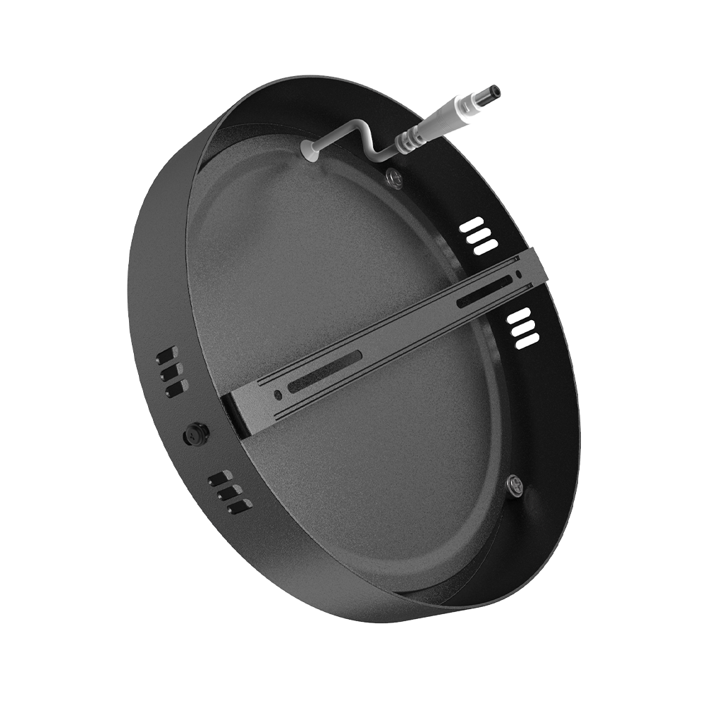 PLAFÓN LED CIRCULAR NEGRO 12W 6000K