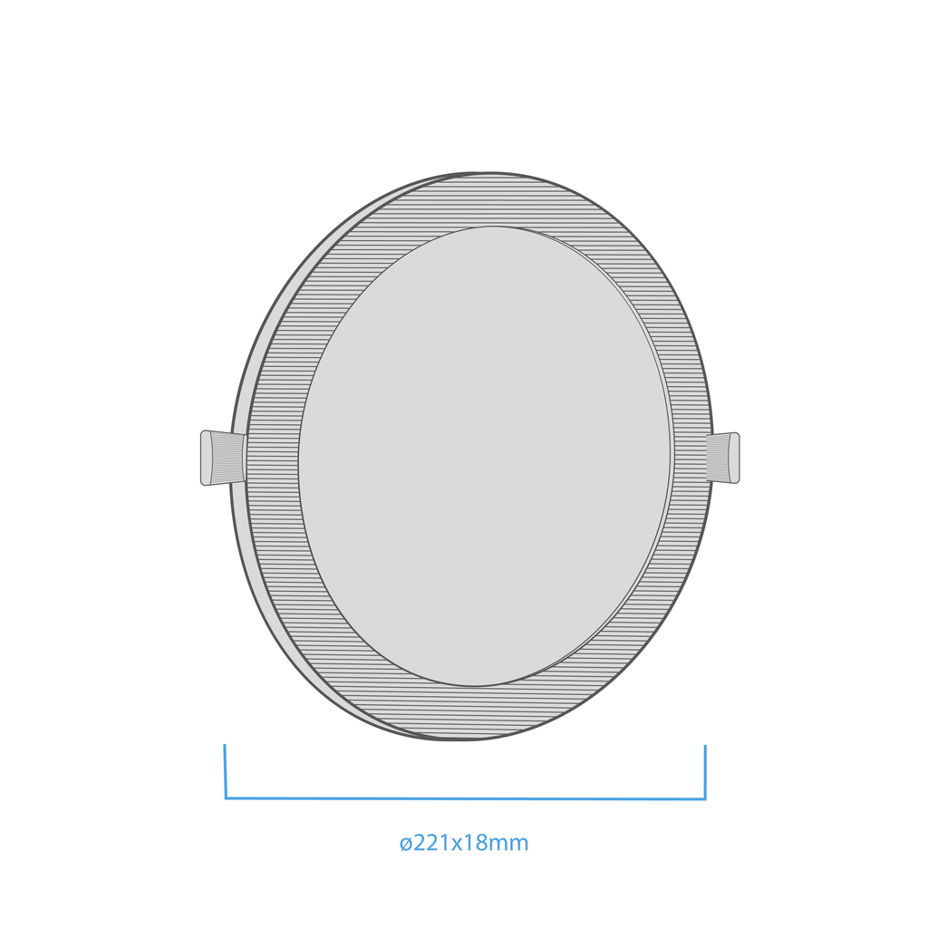 PANEL LED CIRCULAR NEGRO 18W 4500K