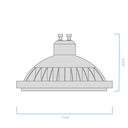 LAMPARA AR111 GU10 12W LED 6000K