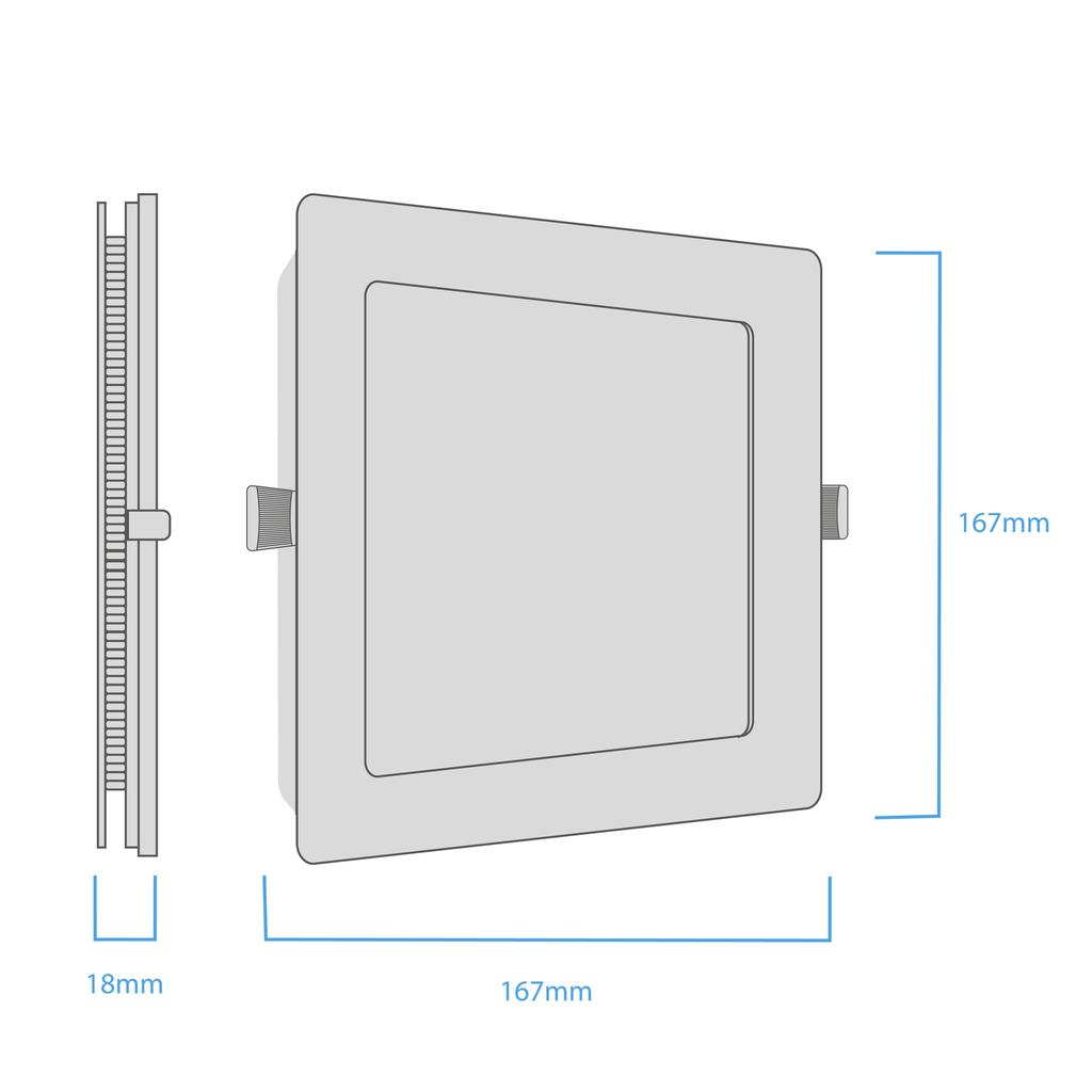 PANEL LED CUADRADO 12W 4500K