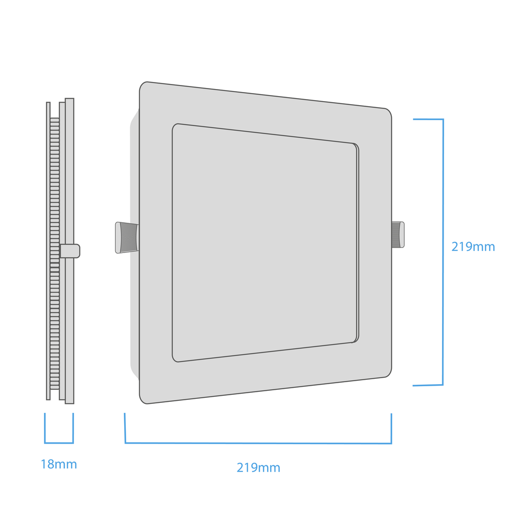 PANEL LED CUADRADO 18W 4500k