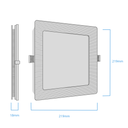 PANEL LED CUADRADO NEGRO 18W 6000K