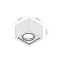 PLAFÓN CARDANICO AR111 X 1 BLANCO