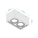 PLAFÓN CARDANICO AR111 X 2 BLANCO