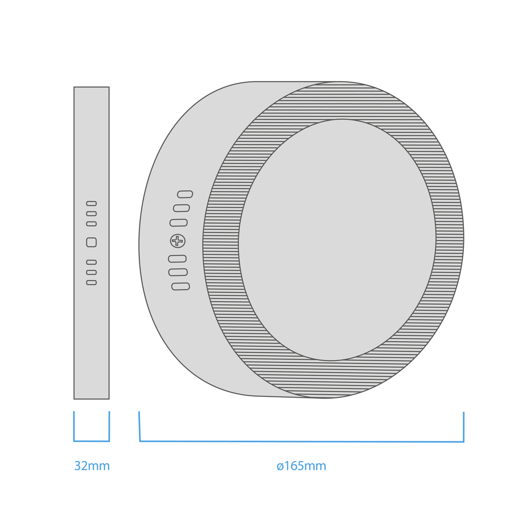 PLAFÓN LED CIRCULAR 12W 6000K 