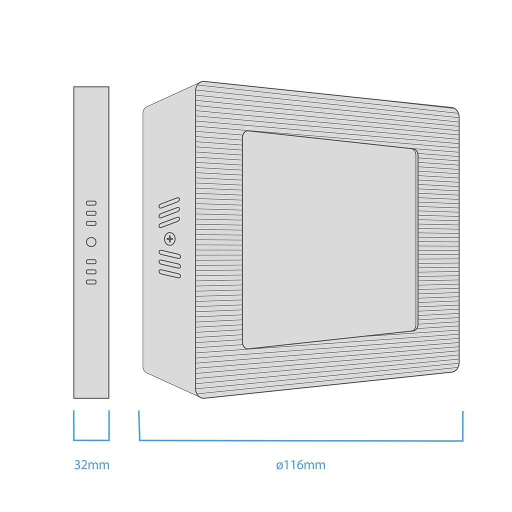 PLAFÓN LED CUADRADO  6W 6000K