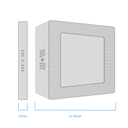PLAFÓN LED CUADRADO  6W 6000K