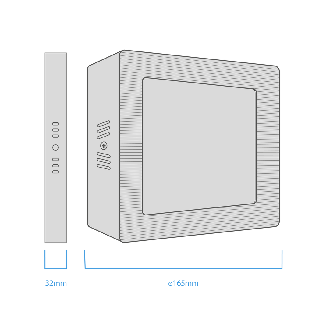 PLAFÓN LED CUADRADO 12W 4500K