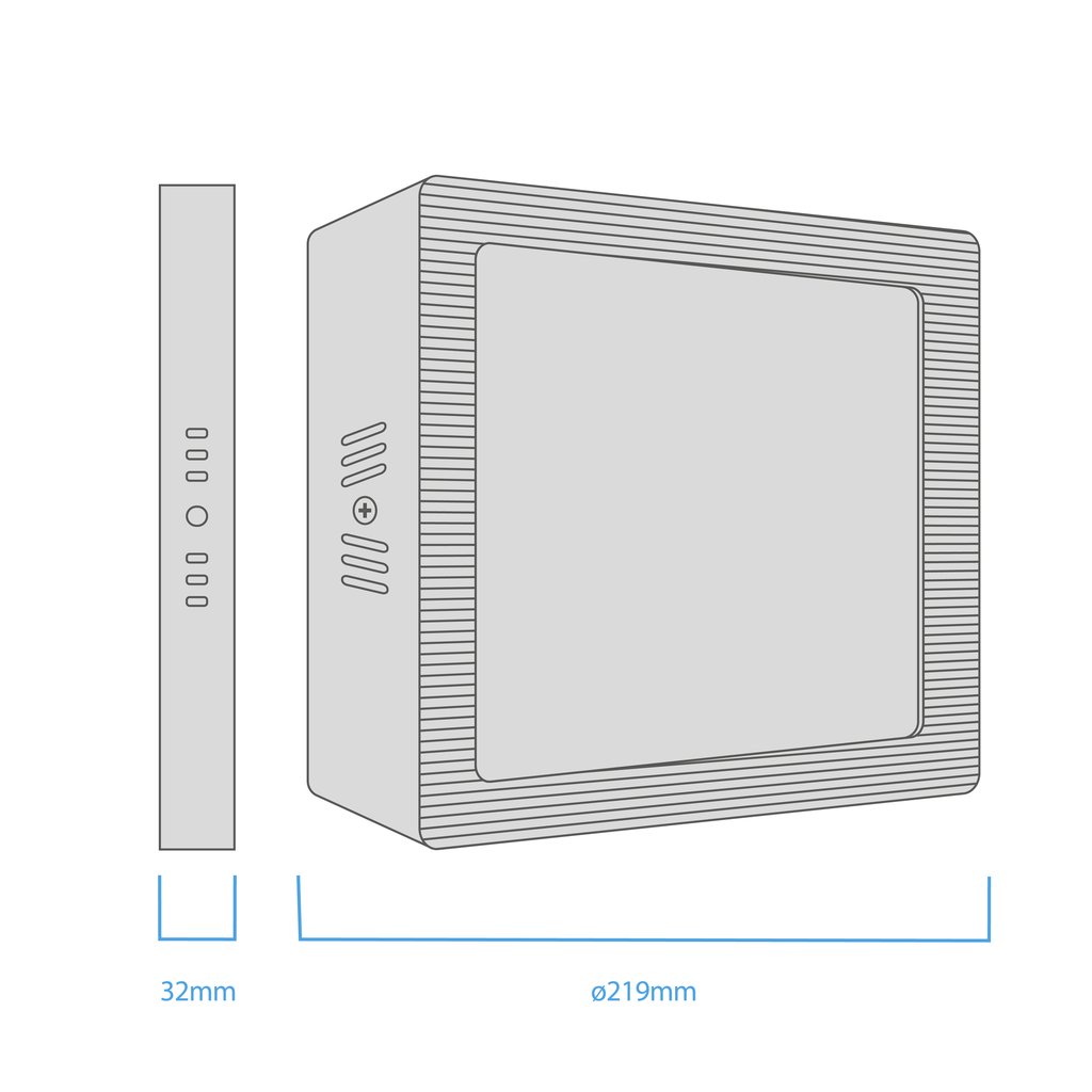 PLAFÓN LED CUADRADO 18W 3000K