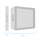 PLAFÓN LED CUADRADO 24W 6000K