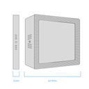 PLAFÓN LED CUADRADO NEGRO 18W 3000K