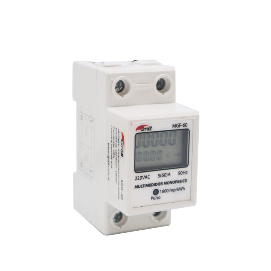 MEDIDOR DIGITAL MONOFASICO P/RIEL DIN