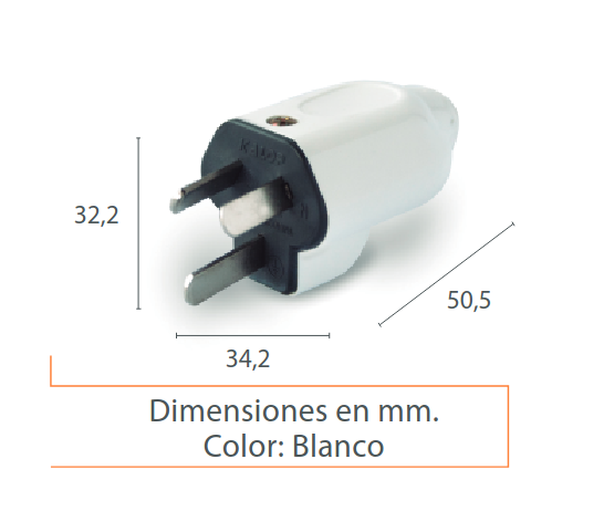 FICHA MACHO 3 PERNOS CHATO