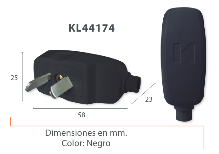 FICHA MACHO PARA VELADOR 10A NEGRO
