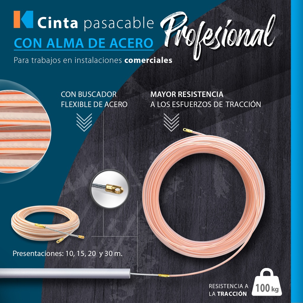 CINTA PASAC. 15 M.C/ALMA ACERO