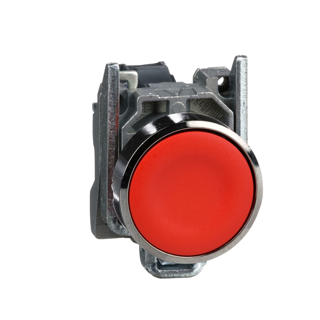 PULSADOR RASANTE METÁLICO 1NC ROJO