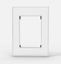 BAUHAUS TAPA VIDRIO BLANCO          