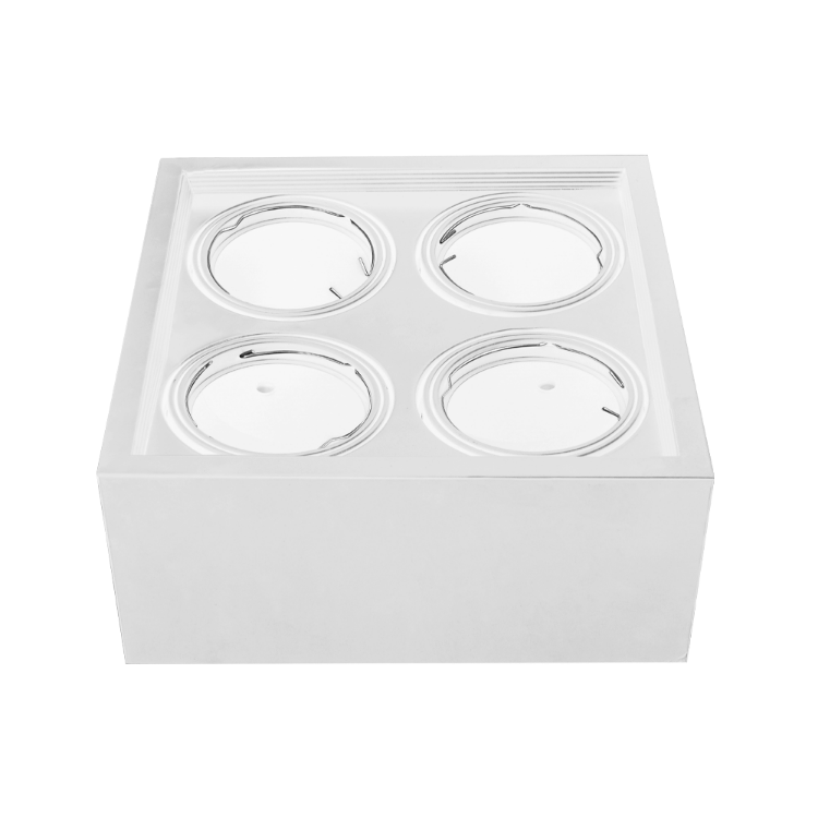 [6657] PLAFÓN CARDANICO AR111 X 4 BLANCO