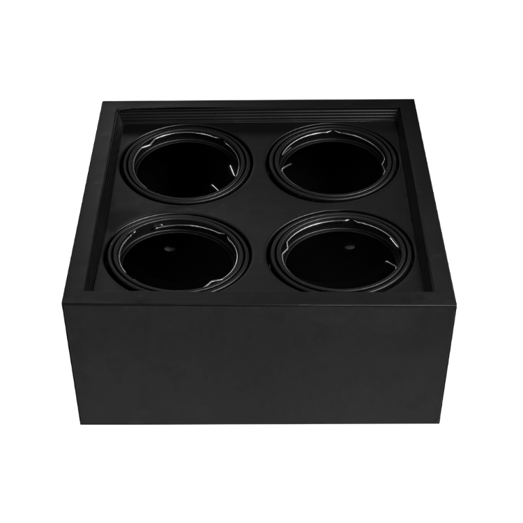 [6658] PLAFÓN CARDANICO AR111 X 4 NEGRO
