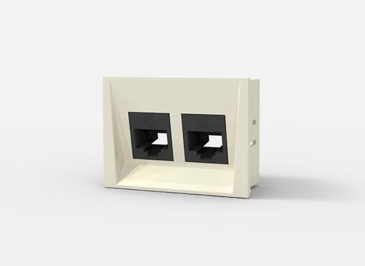 [6940] CAMBRE TOMA RJ45 CAT6 DOBLE BLANCO