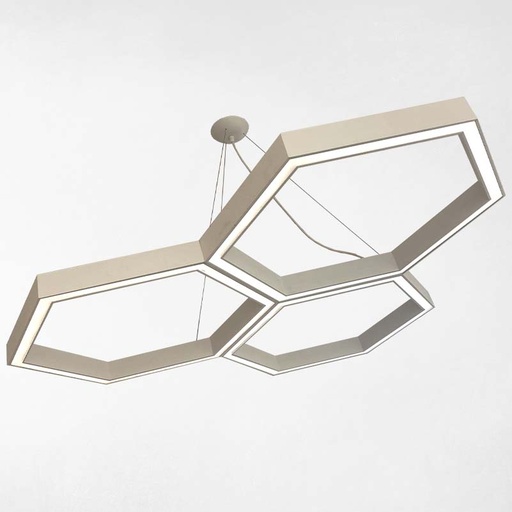 [7581] COLGANTE PANAL BLANCO 3X40W 4000K