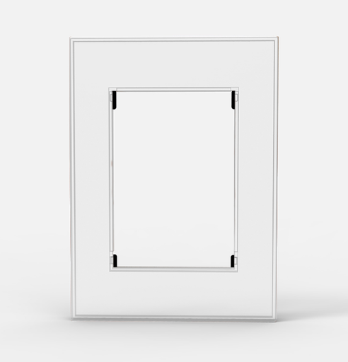 [4892] BAUHAUS TAPA VIDRIO BLANCO          