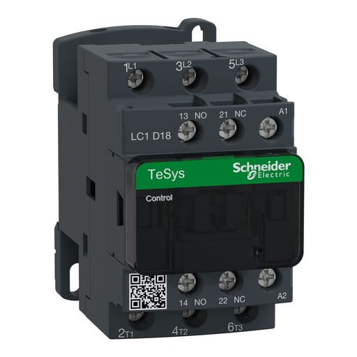 [2150] CONTACTOR LC1D 18Q7 18A NA+NC 380V SCHNEIDER