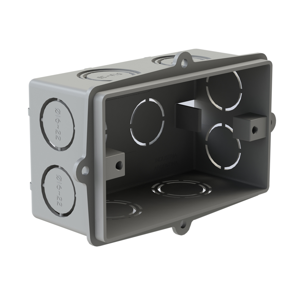 [5994] CAJA EMBUTIR PLASTICA RECTANGULAR